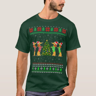 Dachshund Dog Kerstmis Ugly Sweater Funny Dachshu T-shirt