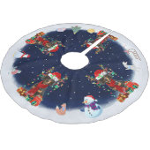 Dachshund Dog Laat het sneeuwen Kerstboom Rok (Gekanteld)