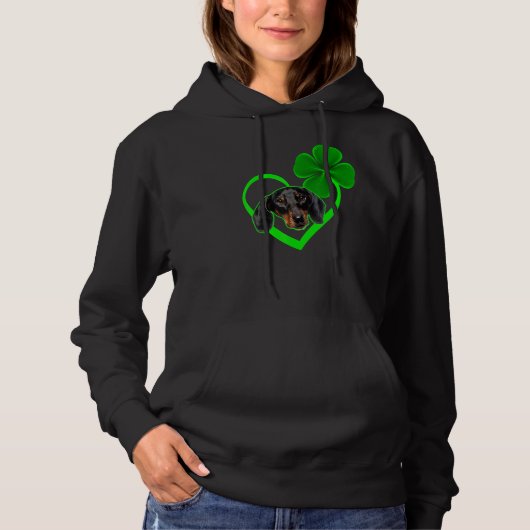 Dachshund Dog Leprechau St Patrick Day Saint Paddy Hoodie (Voorkant)