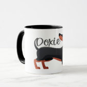 Dachshund Dog Love Mok (Voorkant links)