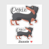 Dachshund Dog Love Sticker (Vel)