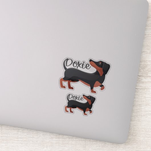Dachshund Dog Love Sticker (Detail)