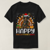Dachshund Dog Lover Halloween Christmas Happy Hall T-shirt (Design voorkant)