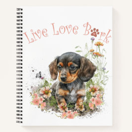 Dachshund Dog Mam Floral Notitieboek