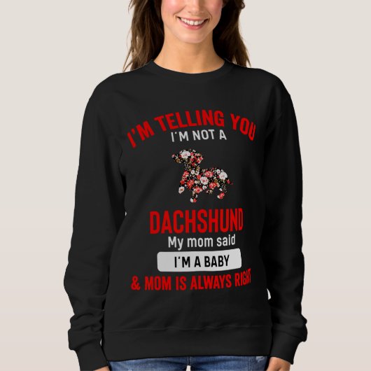 Dachshund Dog Mama Womens Trui (Voorkant)