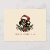  Dachshund Dog Merry Christmas Holiday Kaart (Voorkant)