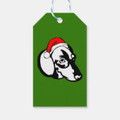 Dachshund Dog met kerstkerstkerstkerstkerstkerstke Cadeaulabel (Achterkant)
