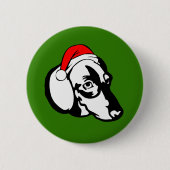 Dachshund Dog met kerstkerstkerstkerstkerstkerstke Ronde Button 5,7 Cm (Voorkant)