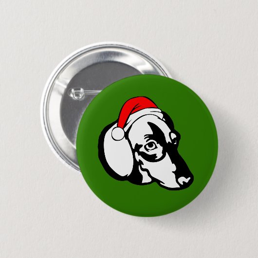 Dachshund Dog met kerstkerstkerstkerstkerstkerstke Ronde Button 5,7 Cm (Voorkant /achterkant)