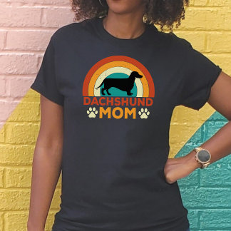 Dachshund Dog Moeder Zonsondergang T-shirt