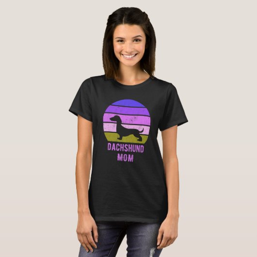 Dachshund Dog Mom Mama Weiner Dog Owner T-shirt (Voorkant volledig)