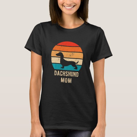 Dachshund Dog Mom Mama Weiner Dog Pet Owner   T-shirt (Voorkant)