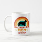 Dachshund Dog Mom Sunset gepersonaliseerd Koffiemok (Links)