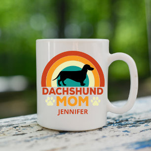 Dachshund Dog Mom Sunset gepersonaliseerd Koffiemok