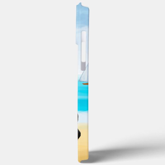 Dachshund Dog op strand Case-Mate iPhone Case (Achterkant / Links)