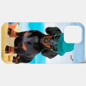 Dachshund Dog op strand Case-Mate iPhone Case (Achterkant (horizontaal))