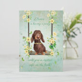 Dachshund Dog Party Invitation Kaart (Staand voorkant)
