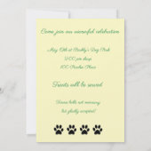 Dachshund Dog Party Invitation Kaart (Achterkant)