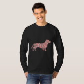 Dachshund Dog Pattern Doodle T-shirt (Voorkant volledig)