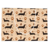 Dachshund Dog Paws Gift Bag Groot Cadeauzakje (Achterkant)