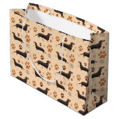 Dachshund Dog Paws Gift Bag Groot Cadeauzakje (Achterkant Gekanteld)