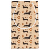 Dachshund Dog Paws Gift Bag Klein Cadeauzakje (Achterkant)