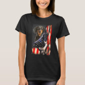 Dachshund Dog - Perfect voor ons als vlaggepatriot T-shirt (Voorkant)