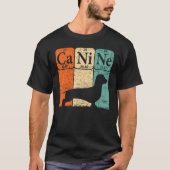 Dachshund Dog Periodic Table Elements Dog Canine T-shirt (Voorkant)