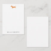 Dachshund Dog Personal Flat Note Card Notitiekaartje (Voorkant / Achterkant)