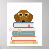 Dachshund Dog Personalized Print (Voorkant)