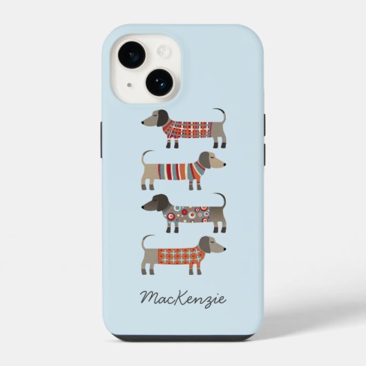 Dachshund Dog Persoonlijk iPhone Hoesje (Achterkant)