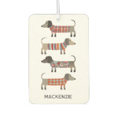 Dachshund Dog Persoonlijk Luchtverfrisser (Voorkant)