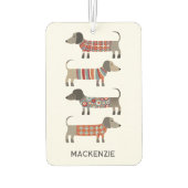 Dachshund Dog Persoonlijk Luchtverfrisser (Achterkant)