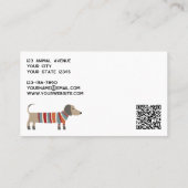 Dachshund Dog Pet Services QR-code Visitekaartje (Achterkant)