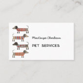Dachshund Dog Pet Services QR-code Visitekaartje (Voorkant)