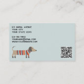 Dachshund Dog Pet Services QR-code Visitekaartje (Achterkant)