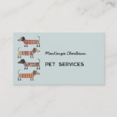 Dachshund Dog Pet Services Visitekaartje (Voorkant)