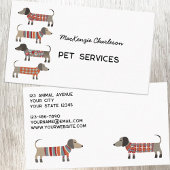 Dachshund Dog Pet Services Visitekaartje