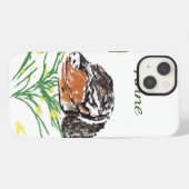 Dachshund Dog, Pets Pattern, Spring Art iPhone Hoesje (Achterkant horizontaal)