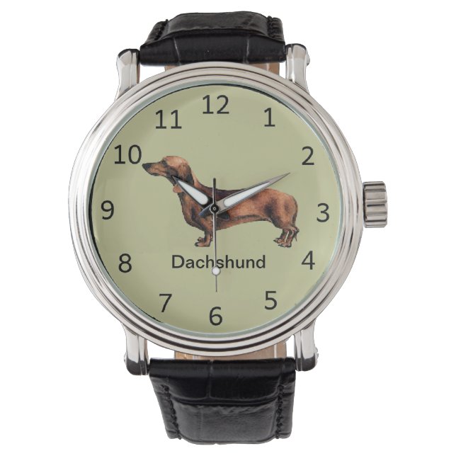  Dachshund Dog polshorloge Horloge (Voorkant)