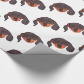 Dachshund dog Portrait Cadeaupapier (Hoek)
