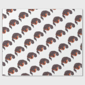 Dachshund dog Portrait Cadeaupapier (Vlak)