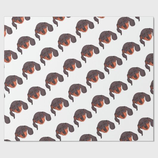 Dachshund dog Portrait Cadeaupapier (Vlak)