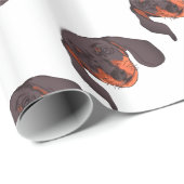 Dachshund dog Portrait Cadeaupapier (Rol Hoek)