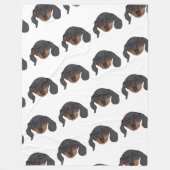 Dachshund dog Portrait Fleece Deken (Voorkant)