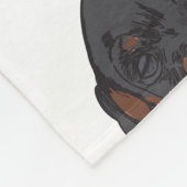 Dachshund dog Portrait Fleece Deken (Hoek)