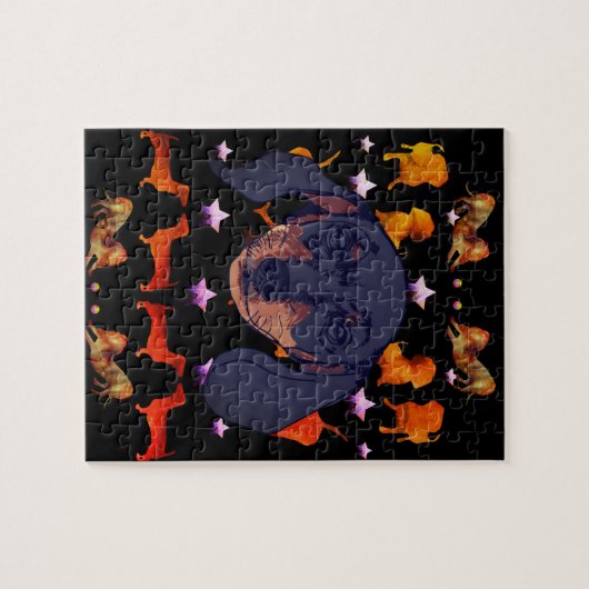 Dachshund dog Portrait Legpuzzel (Horizontaal)