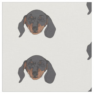Dachshund dog Portrait Stof