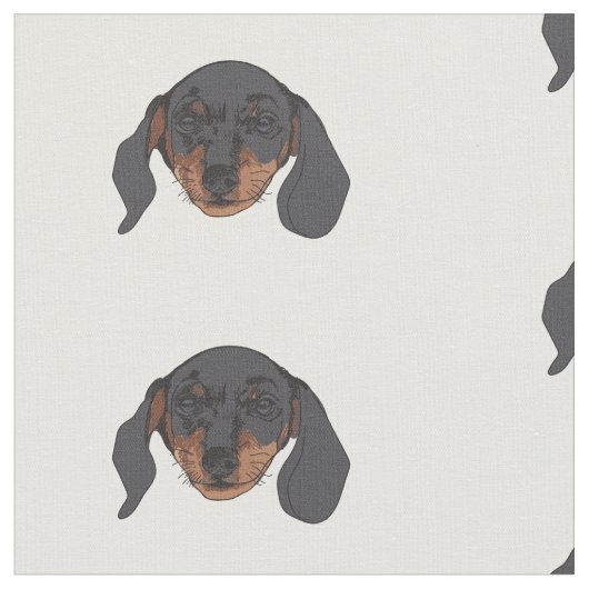 Dachshund dog Portrait Stof (Close Up)