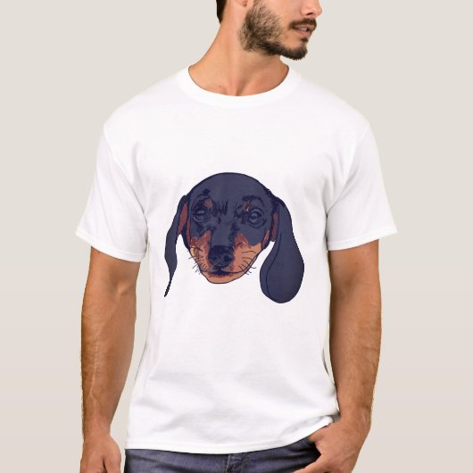 Dachshund dog Portrait T-shirt (Voorkant)